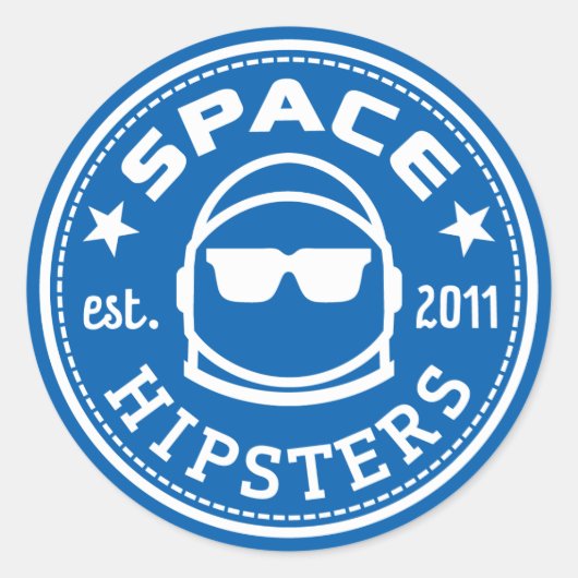 Logo-Aufkleber für große 3"-Hipster Runder Aufkleber (Vorderseite)