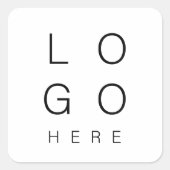 Logo-Aufkleber für Ihre Marke/Ihr Unternehmen Quadratischer Aufkleber (Vorderseite)