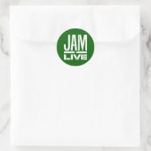 Logo-Aufkleber für Jam - grün Runder Aufkleber (Tasche)
