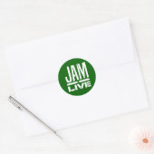 Logo-Aufkleber für Jam - grün Runder Aufkleber (Umschlag)