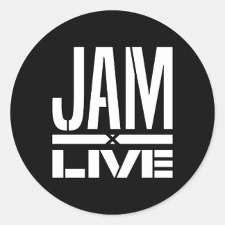 Logo-Aufkleber für Jam - Schwarz Runder Aufkleber