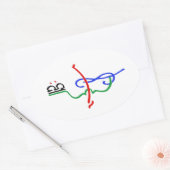 Logo-Aufkleber für Musicale Ovaler Aufkleber (Umschlag)