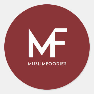 Logo-Aufkleber für MuslimFoodies Runder Aufkleber