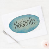 Logo-Aufkleber für Nashville Music City Rechteckiger Aufkleber (Umschlag)