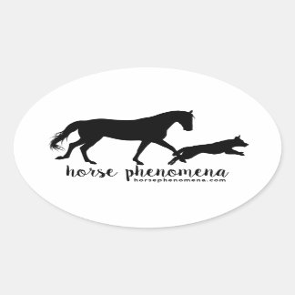 Logo-Aufkleber für Pferdephänomene Ovaler Aufkleber