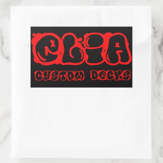 Logo-Aufkleber für Rot Rechteckiger Aufkleber (Tasche)