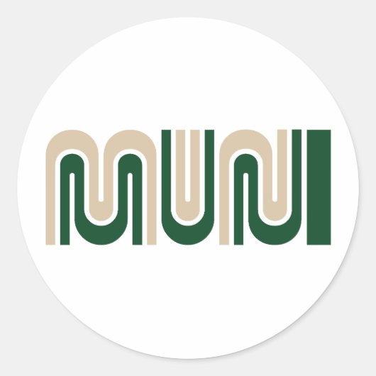 Logo-Aufkleber für San Francisco Muni Runder Aufkleber (Vorderseite)