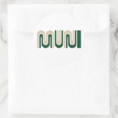 Logo-Aufkleber für San Francisco Muni Runder Aufkleber (Tasche)