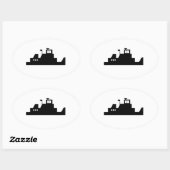 Logo-Aufkleber für Towboat Ovaler Aufkleber (Blatt)