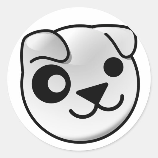 Logo-Aufkleber für Welpen Runder Aufkleber (Vorderseite)