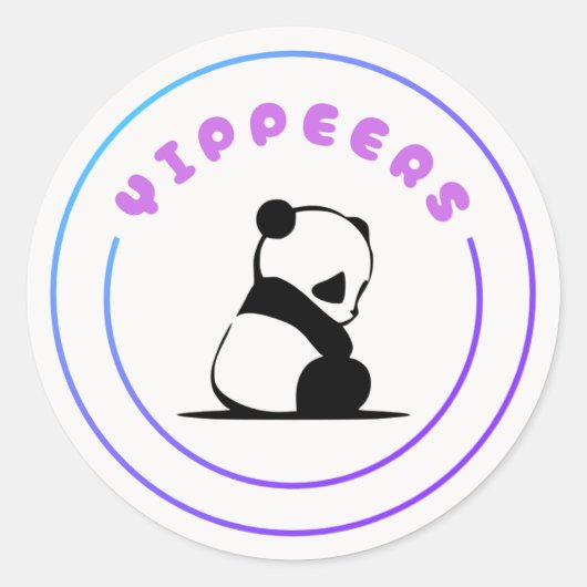 Logo-Aufkleber für Yippeers Runder Aufkleber (Vorderseite)