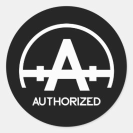 Logo-Aufkleber für zugelassene Bekleidung Runder Aufkleber
