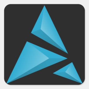 Logo-Aufkleber mit dunklem Hintergrund Quadratischer Aufkleber