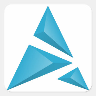Logo-Aufkleber mit transparentem Hintergrund Quadratischer Aufkleber