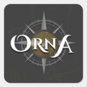 Logo-Aufkleber Quadratischer Aufkleber (Vorderseite)