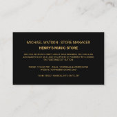 Logo-Aufnahme, Music Store-Visitenkarte Visitenkarte (Rückseite)