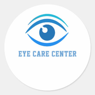 👁 Logo Augenpflegezentrum Vision Care Clinic 💙 Runder Aufkleber