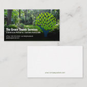 Logo aus grünem Leaf-Tree | Hinterhoflandschaft Visitenkarte (Vorne/Hinten)