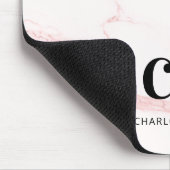 Logo aus rosa Marmor Mousepad (Ecke)