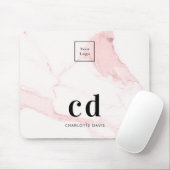 Logo aus rosa Marmor Mousepad (Mit Mouse)