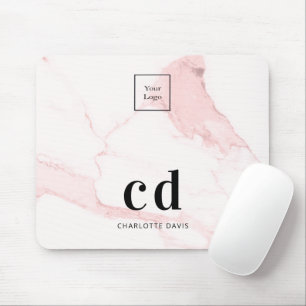 Logo aus rosa Marmor Mousepad