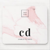 Logo aus rosa Marmor Mousepad (Vorne)