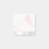 Logo aus rosafarbenem Marmor Post-it Klebezettel (Vorderseite)