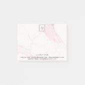 Logo aus rosafarbenem Marmor Post-it Klebezettel (Vorderseite)