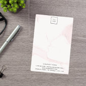 Logo aus rosafarbenem Marmor Post-it Klebezettel