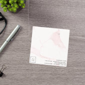 Logo aus rosafarbenem Marmor Post-it Klebezettel