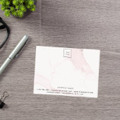 Logo aus rosafarbenem Marmor Post-it Klebezettel