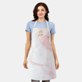 Logo aus rosafarbenem Marmor Schürze (Getragen)