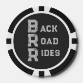 Logo "Back Road Rides" Grau Pokerchips (Vorderseite)