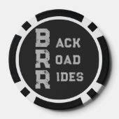 Logo "Back Road Rides" Grau Pokerchips (Rückseite)
