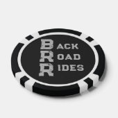 Logo "Back Road Rides" Grau Pokerchips (Einzeln)