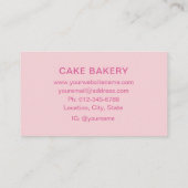 Logo Bäcker Konditor Bakery I Pink Visitenkarte (Rückseite)