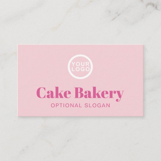 Logo Bäcker Konditor Bakery I Pink Visitenkarte (Vorderseite)