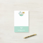 Logo-Bäckerei Brot Rezept Post-it Klebezettel (Auf Schreibtisch)