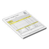 Logo-Bäckerei Business-Gelbe Bestellformular hinzu Notizblock (angewinkelt)