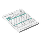 Logo-Bäckerei hinzufügen Formular für grüne Bestel Notizblock (angewinkelt)