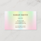 Logo Bakery Koch, niedliche Visitenkarte (Rückseite)