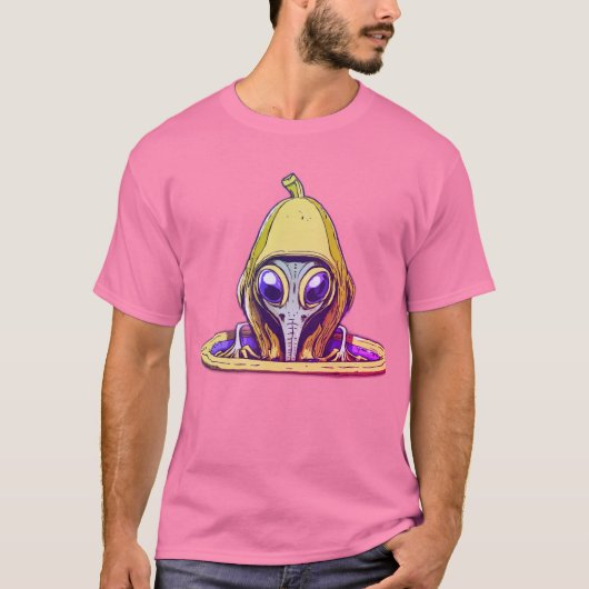 Logo "Bananenessen"-Alien T-Shirt (Vorderseite)