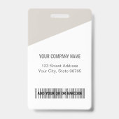 Logo-Bar-Code des Unternehmens Mitarbeiter-Foto Ta Ausweis (Rückseite)