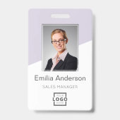 Logo-Bar-Code für benutzerdefinierte Unternehmen F Ausweis (Vorderseite)