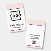 Logo-Bar-Code für benutzerdefinierte Unternehmen F Ausweis (Vorder- & Rückseite)