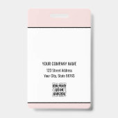 Logo-Bar-Code für benutzerdefinierte Unternehmen F Ausweis (Rückseite)