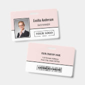 Logo-Bar-Code für benutzerdefinierte Unternehmen F Ausweis (Vorder- & Rückseite)