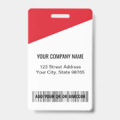 Logo-Bar-Code für benutzerdefinierte Unternehmen M Ausweis (Back)