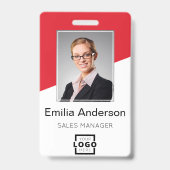 Logo-Bar-Code für benutzerdefinierte Unternehmen M Ausweis (Front)