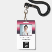 Logo-Bar-Code für das benutzerdefinierte Foto Ausweis (Vorderseite mit Lanyard)